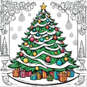 Christmas Tree Cross Stitch Pattern by A Cross Stitch Pattern, Full Coverage Cross Stitch Pattern, Instant Download Cross Stitch Pattern