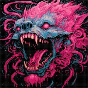 Dripping Dragon Cross Stitch Pattern by A Cross Stitch Pattern, Full Coverage Cross Stitch Pattern, Instant Download Cross Stitch Pattern