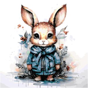 Fox Boy Cross Stitch Pattern by A Cross Stitch Pattern, Full Coverage Cross Stitch Pattern, Instant Download Cross Stitch Pattern