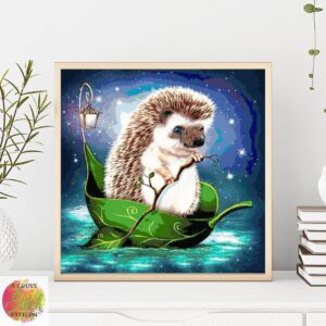 Hedgehog Cross Stitch Pattern by Kustom Cross Stitch, Full Coverage Cross Stitch Pattern, Instant Download Cross Stitch Pattern