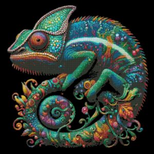 Lizard Cross Stitch Pattern by A Cross Stitch Pattern, Full Coverage Cross Stitch Pattern, Instant Download Pattern
