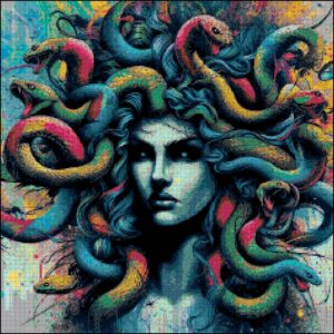 Medusa Cross Stitch Pattern by A Cross Stitch Pattern, Full Coverage Cross Stitch Pattern, Instant Download Cross Stitch Pattern