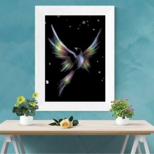 Rainbow Bird Cross Stitch Pattern by Kustom Cross Stitch, Full Coverage Cross Stitch Pattern, Instant Download Cross Stitch Pattern