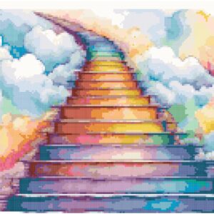 Rainbow Bridge Cross Stitch Pattern by A Cross Stitch Pattern, Full Coverage Cross Stitch Pattern, Instant Download Pattern